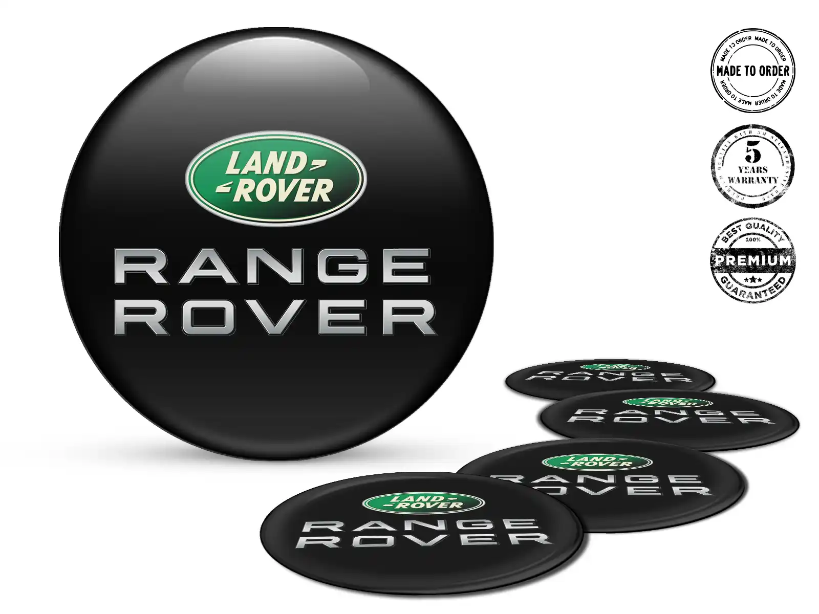Land Rover Pegatinas de Rueda Versión Etiquetas Bombadas de Resina